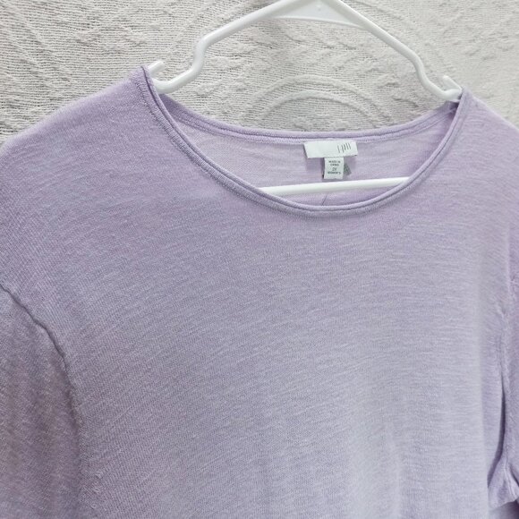 J. Jill Dusty Pale Lilac Linen/Cotton 3/4 Sleeve Crew Neck Shirt 2XL (T-372) - Picture 4 of 9